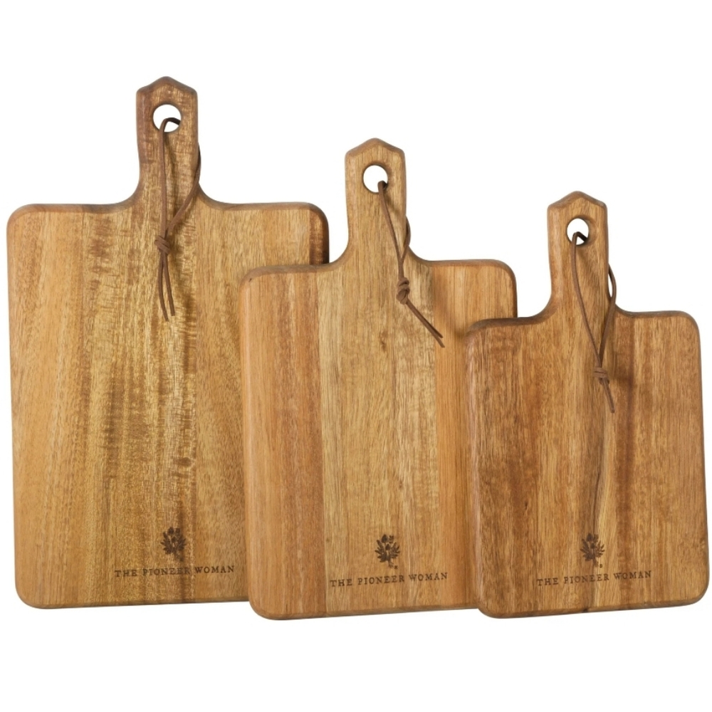 💜 New 2025 Pioneer Woman Acacia Wood  French Cutting Boards